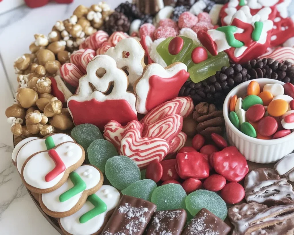 A selection of festive Christmas dessert recipes including cakes, cookies, and pies.