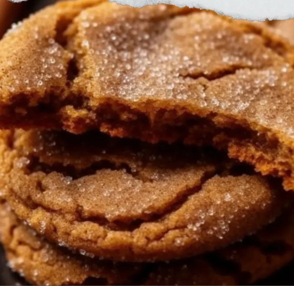 Chewy pumpkin snickerdoodle cookies with cinnamon sugar topping on a plate