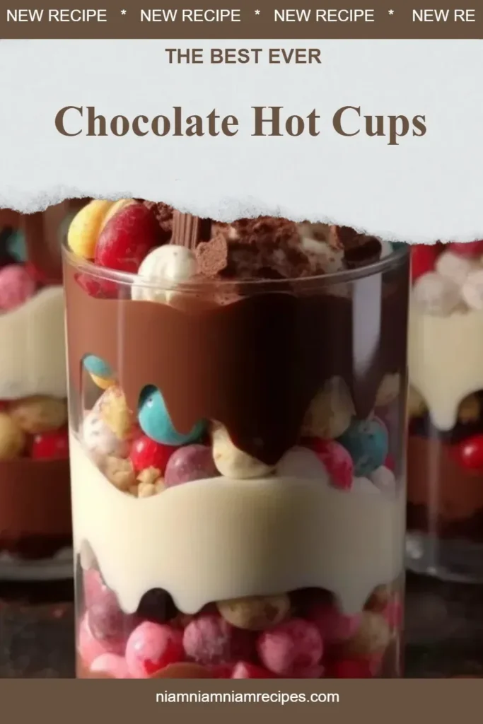 Delicious and creamy Chocolate Hot Cups served warm for a cozy experience.