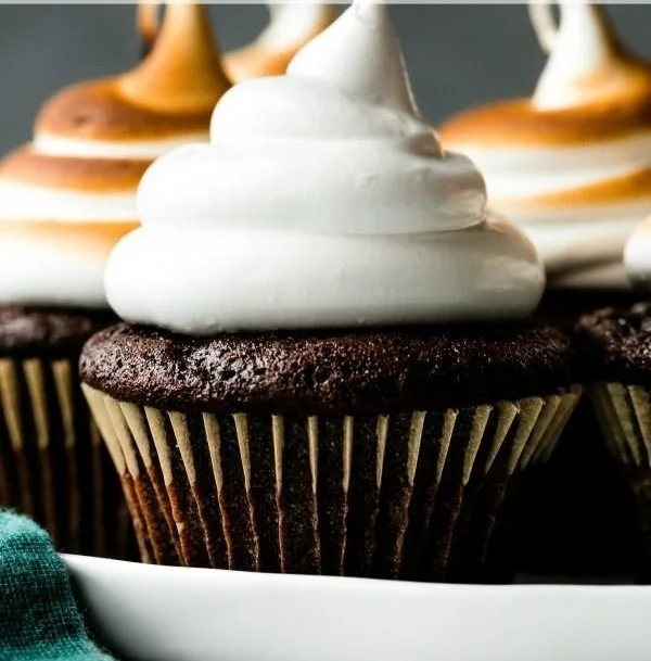 Delicious homemade marshmallow cream in a bowl with a spoon