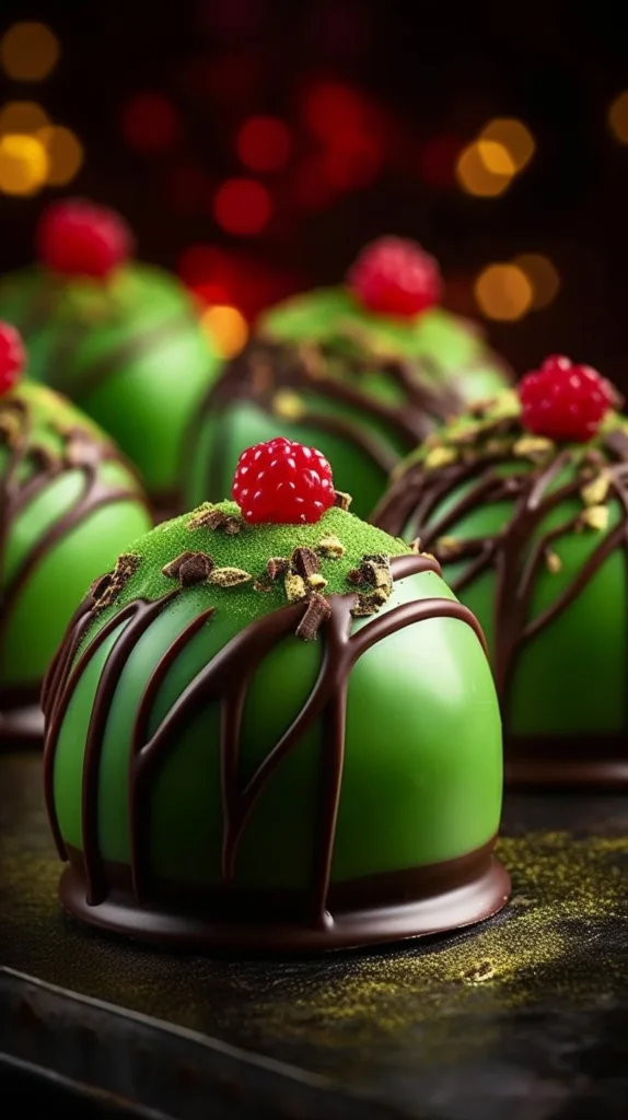 Festive Jolly Green Grinch Oreo Balls ready for holiday celebrations.