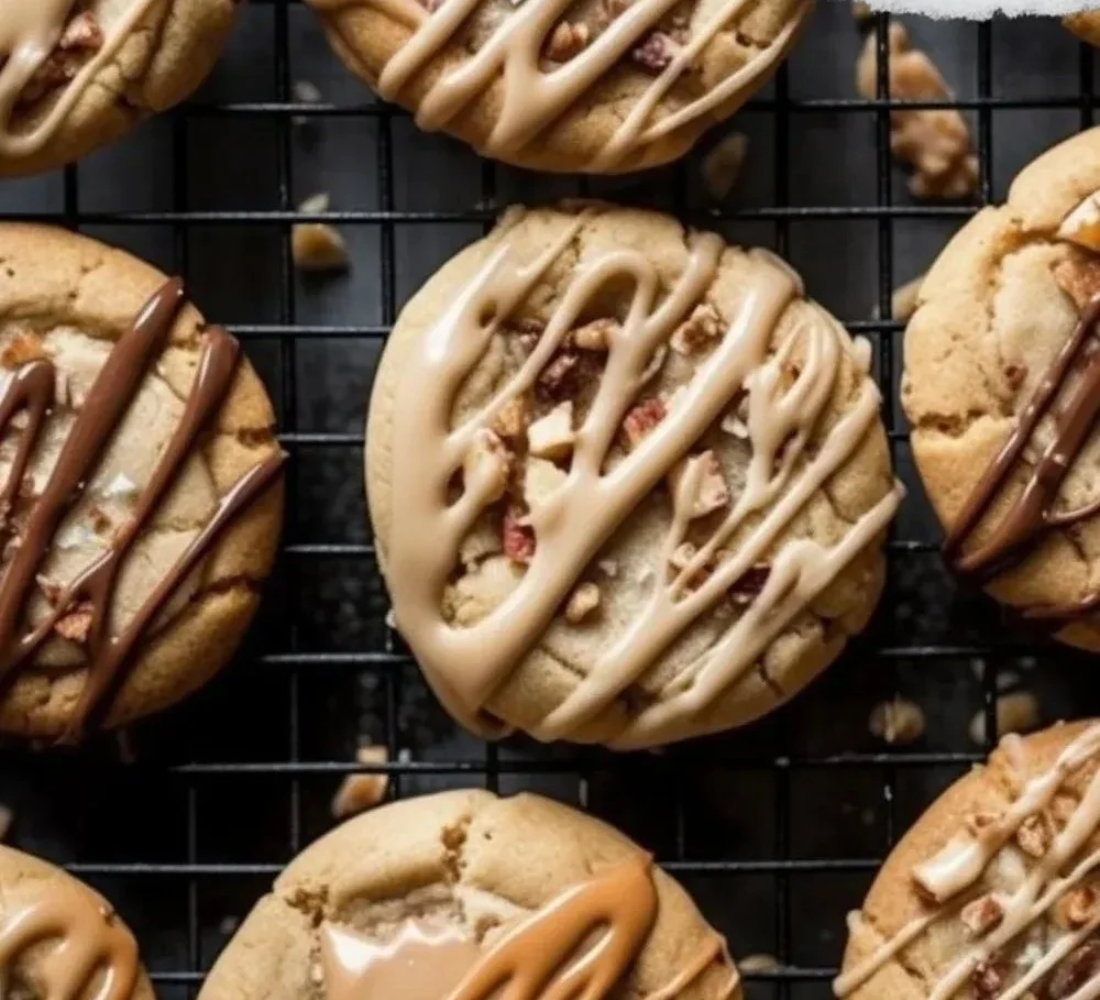 Delicious maple cookies on a plate, showcasing their golden-brown color and texture.