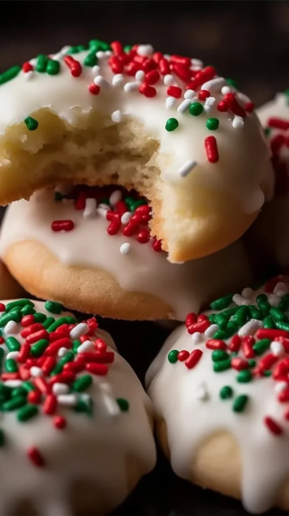 A variety of traditional Italian Christmas cookies displayed on a festive table.