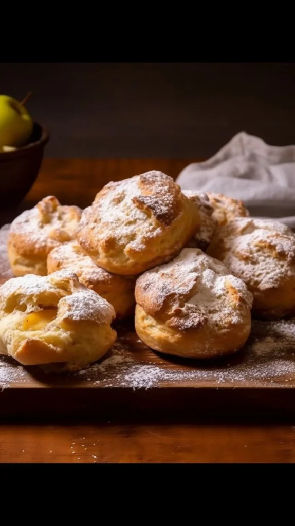 Delicious homemade apple cookies with cinnamon and chunks of fresh apple