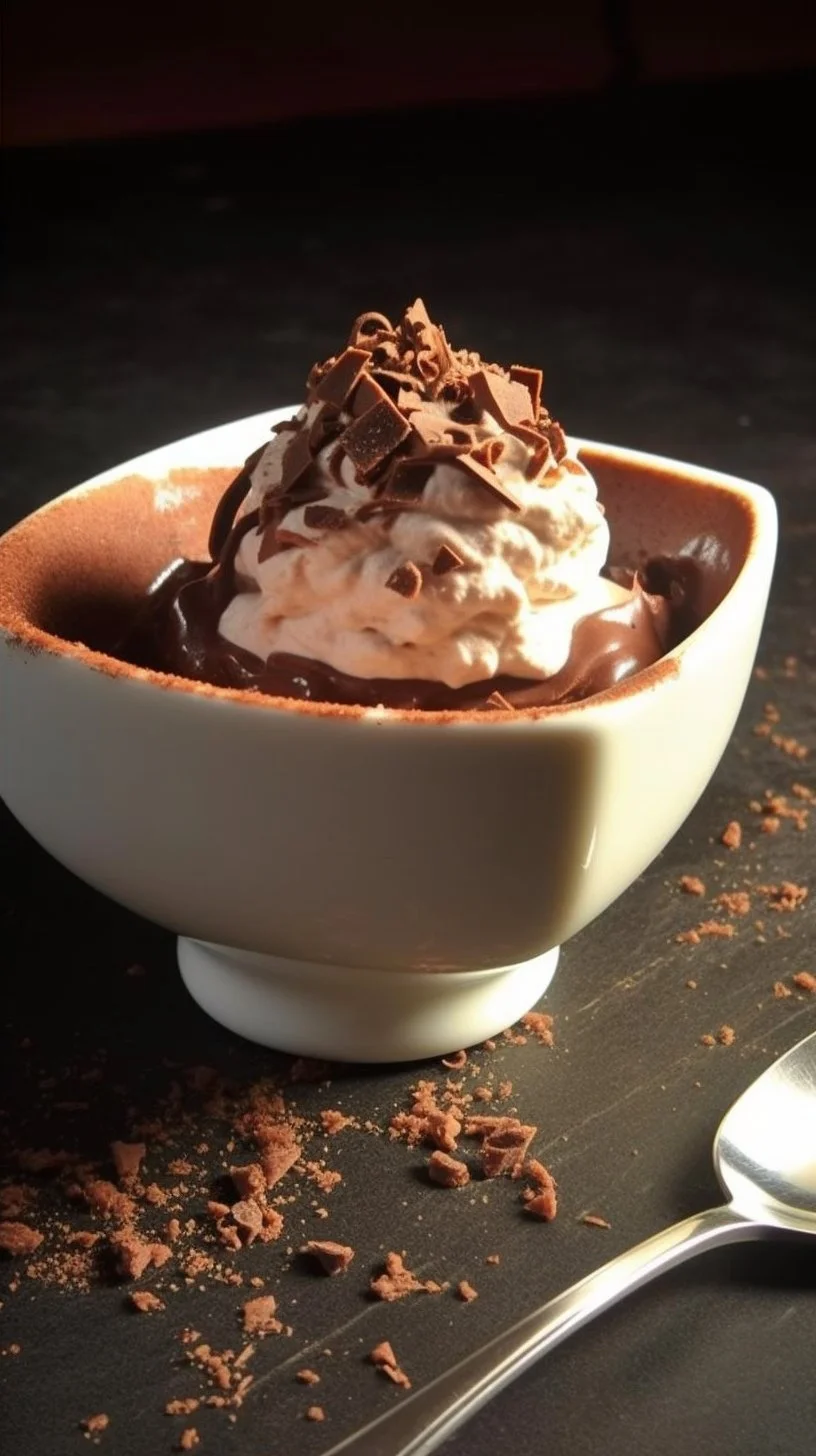 Delicious dark chocolate mousse prepared by Chef John