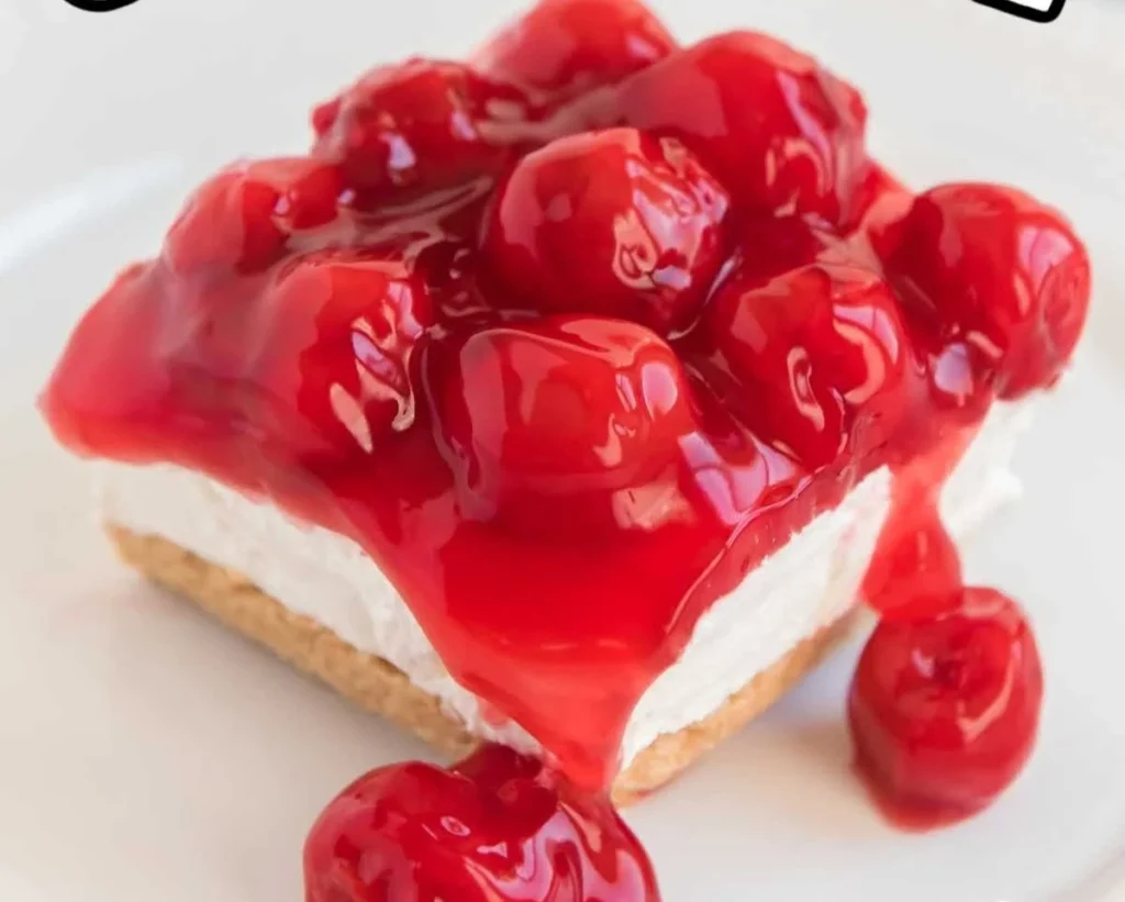 Delicious homemade cherry cheesecake with a buttery crust and cherry topping
