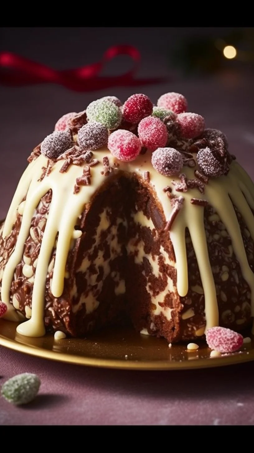Chocolate Raspberry Cheesecake Rocky Road with chocolate chunks and raspberries