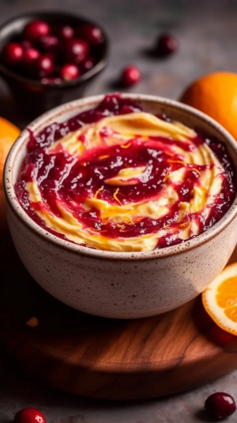 Delicious Christmas Cranberry Honey Butter served in a festive jar