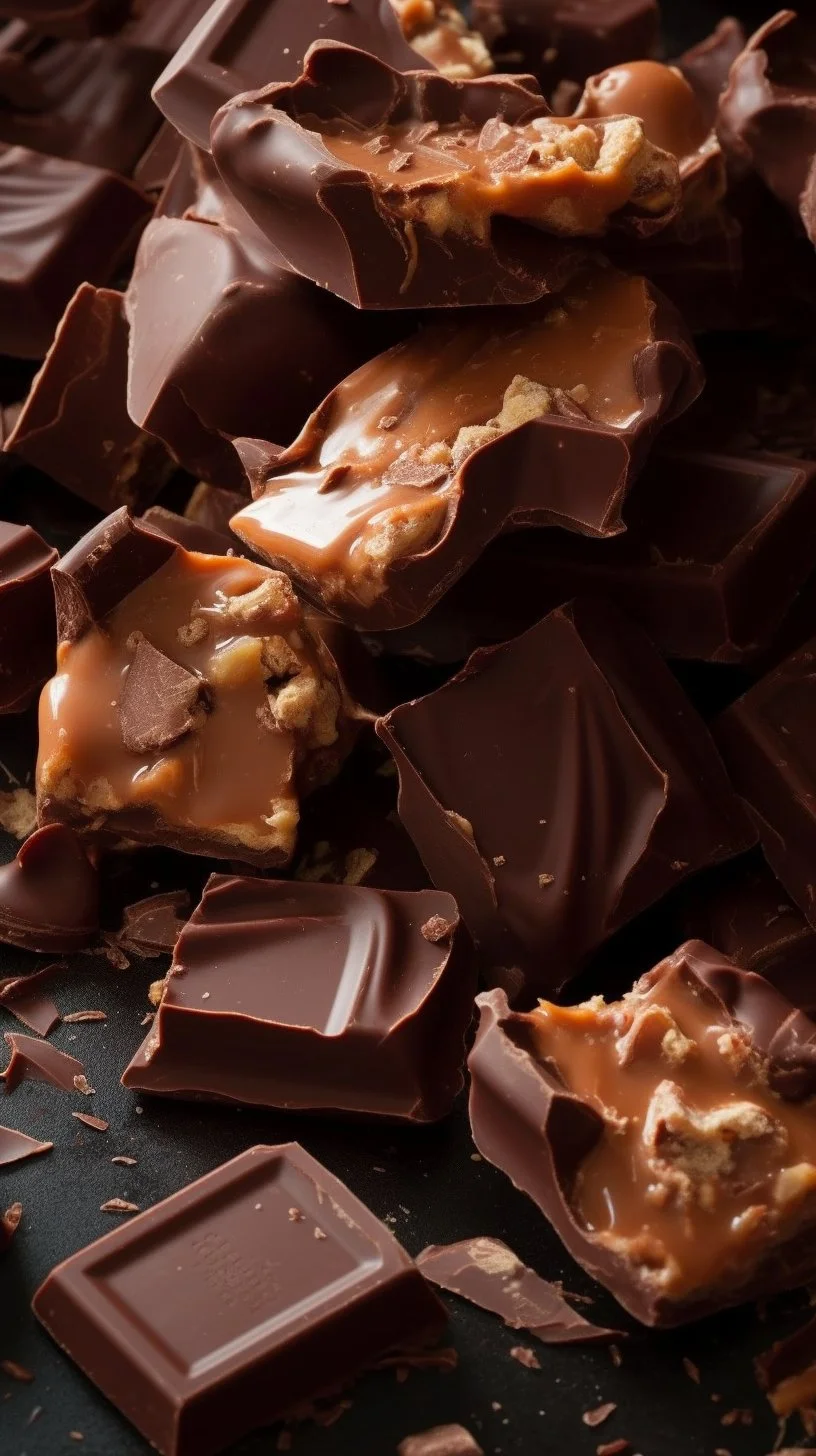 Delicious homemade English Toffee with a buttery flavor and crunchy texture.