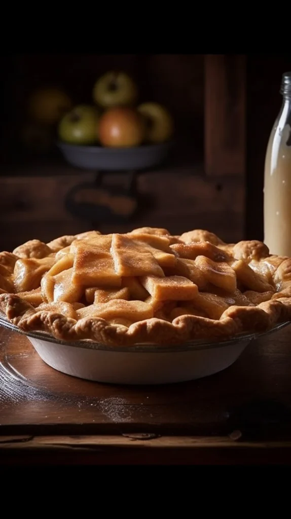 Deliciously creamy German Apple Pie freshly baked, showcasing its golden crust