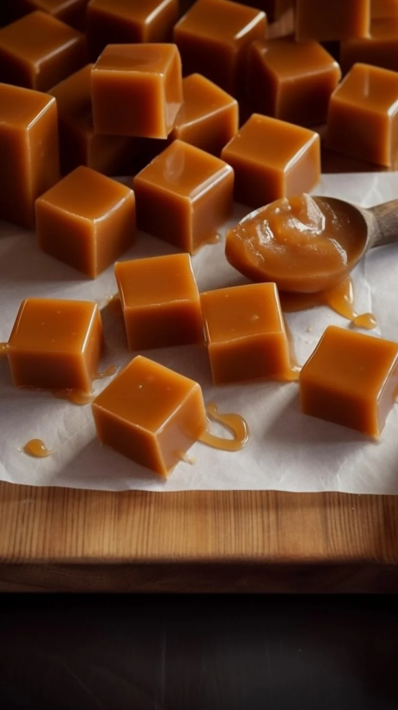 Delicious homemade caramels made with rich, buttery ingredients