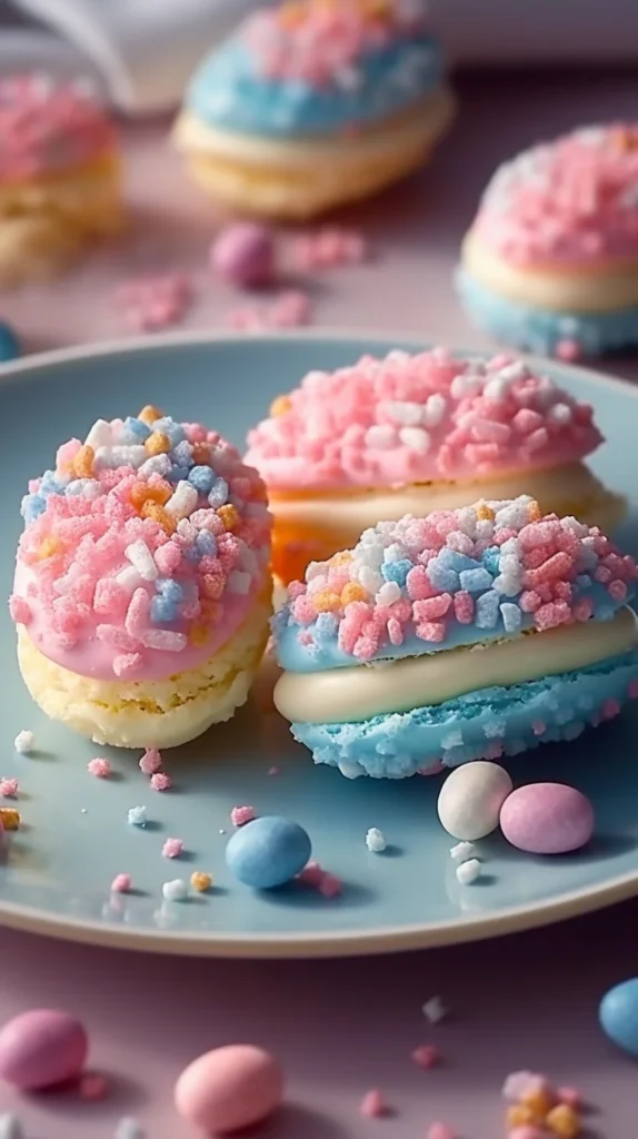 Delicious cotton candy cheesecake bombs ready to be enjoyed