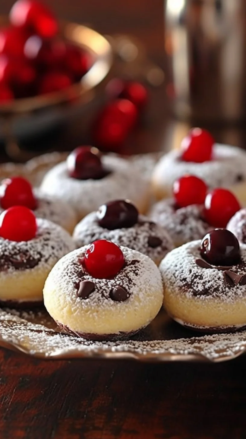 Maraschino Cherry Shortbread Cookies with cherries and a buttery texture