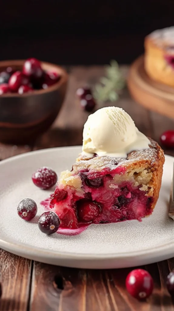 A delicious Nantucket Holiday Cranberry Pie served on a festive table.