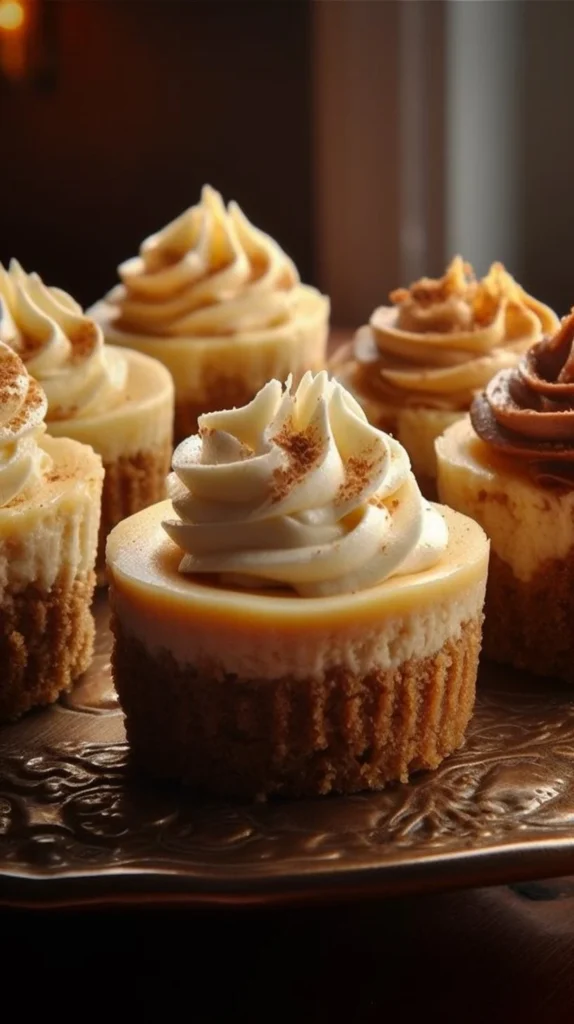 No-Bake Mini Cheesecake Cups served in clear dessert cups