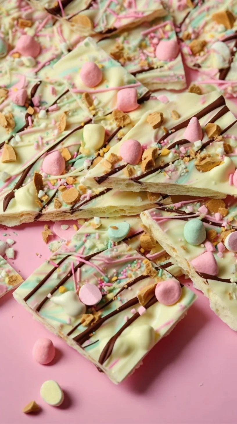 Peppermint chocolate crispbread crack displayed on a festive platter.