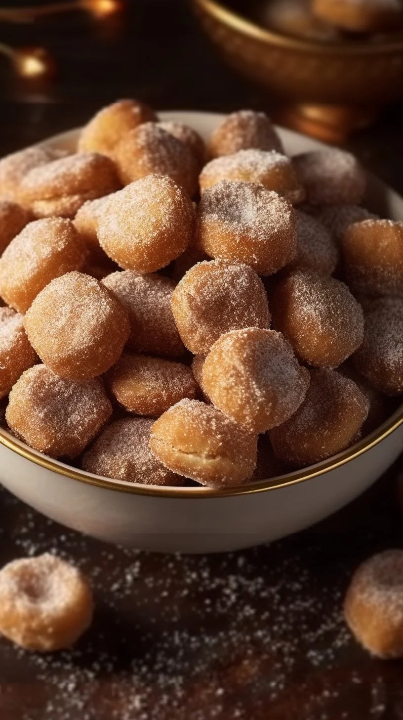 Delicious Ritz Churro Bites served in a bowl, perfect for snack time.