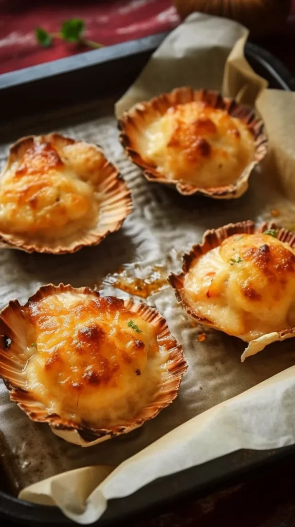 A variety of seafood appetizers beautifully arranged for Christmas festivities.
