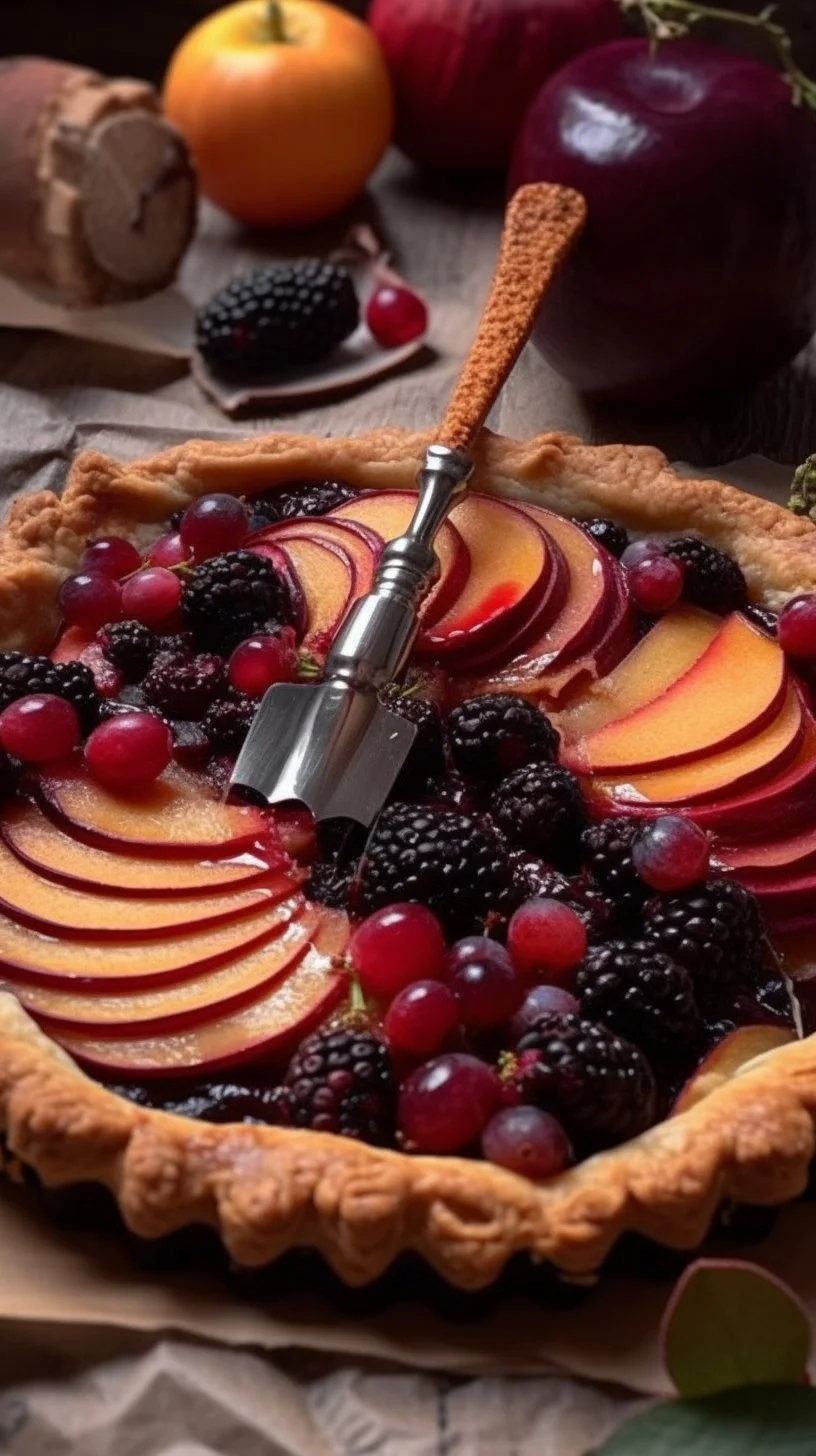 Delicious shortbread pie with berry and apple filling, a sweet treat for dessert lovers.