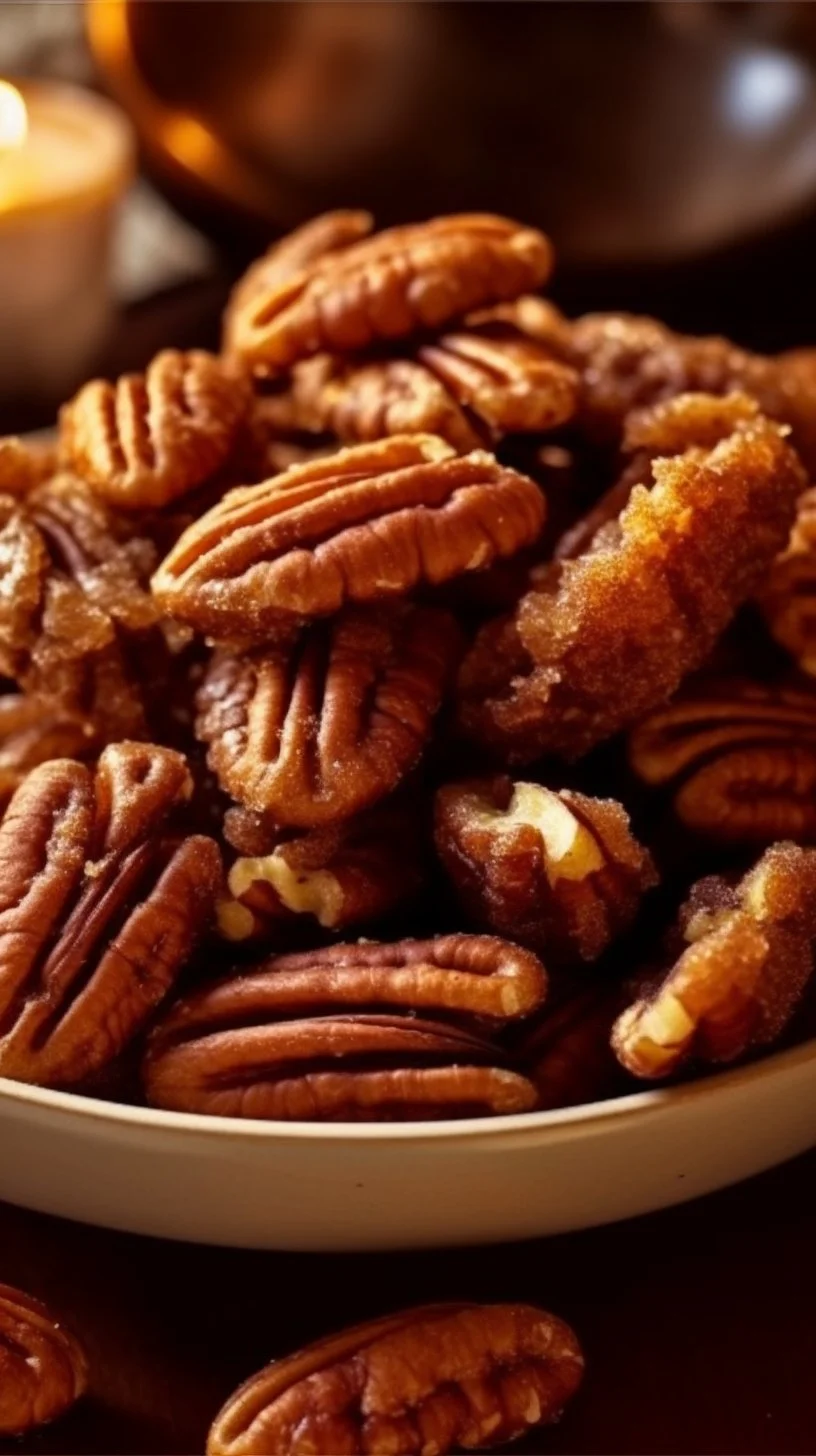 Southern Church Lady Pecans in a decorative bowl