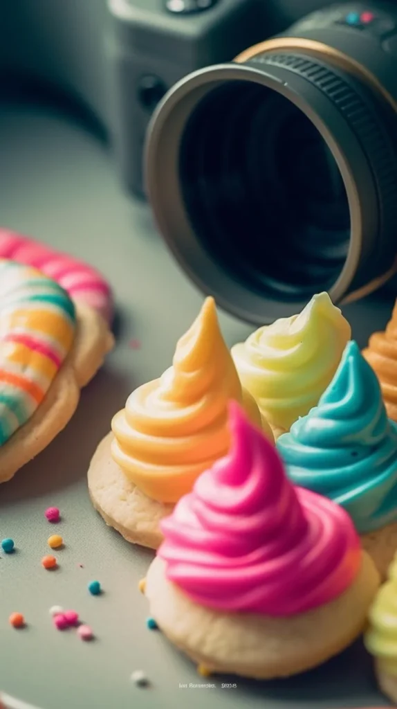 Delicious sugar cookie icing on decorated cookies