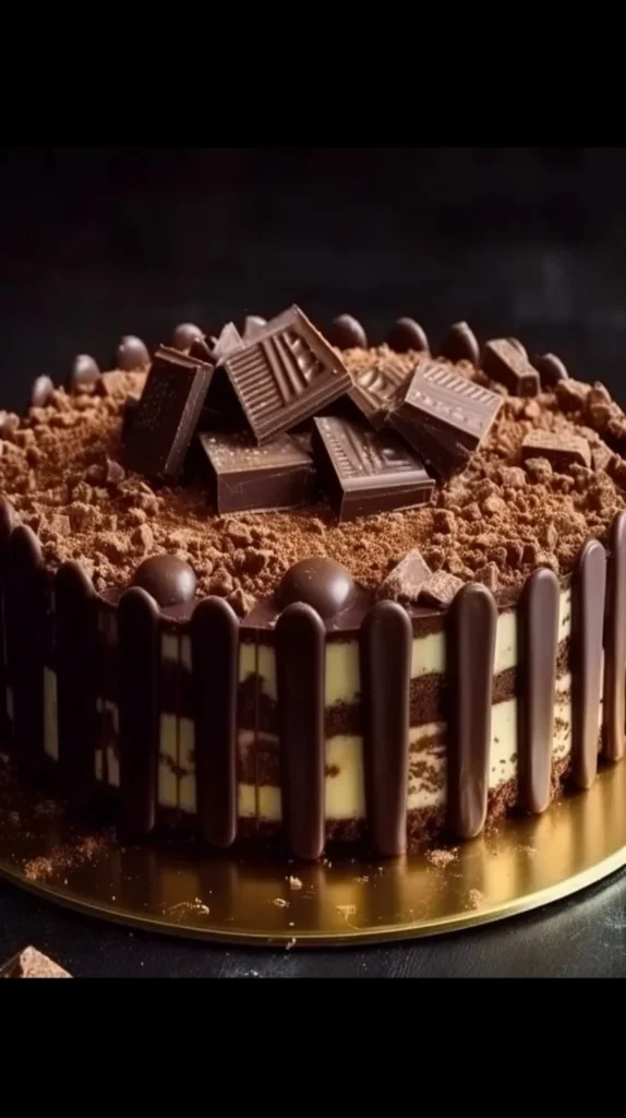 Viral TikTok Kit Kat cheesecake topped with crunchy Kit Kat pieces