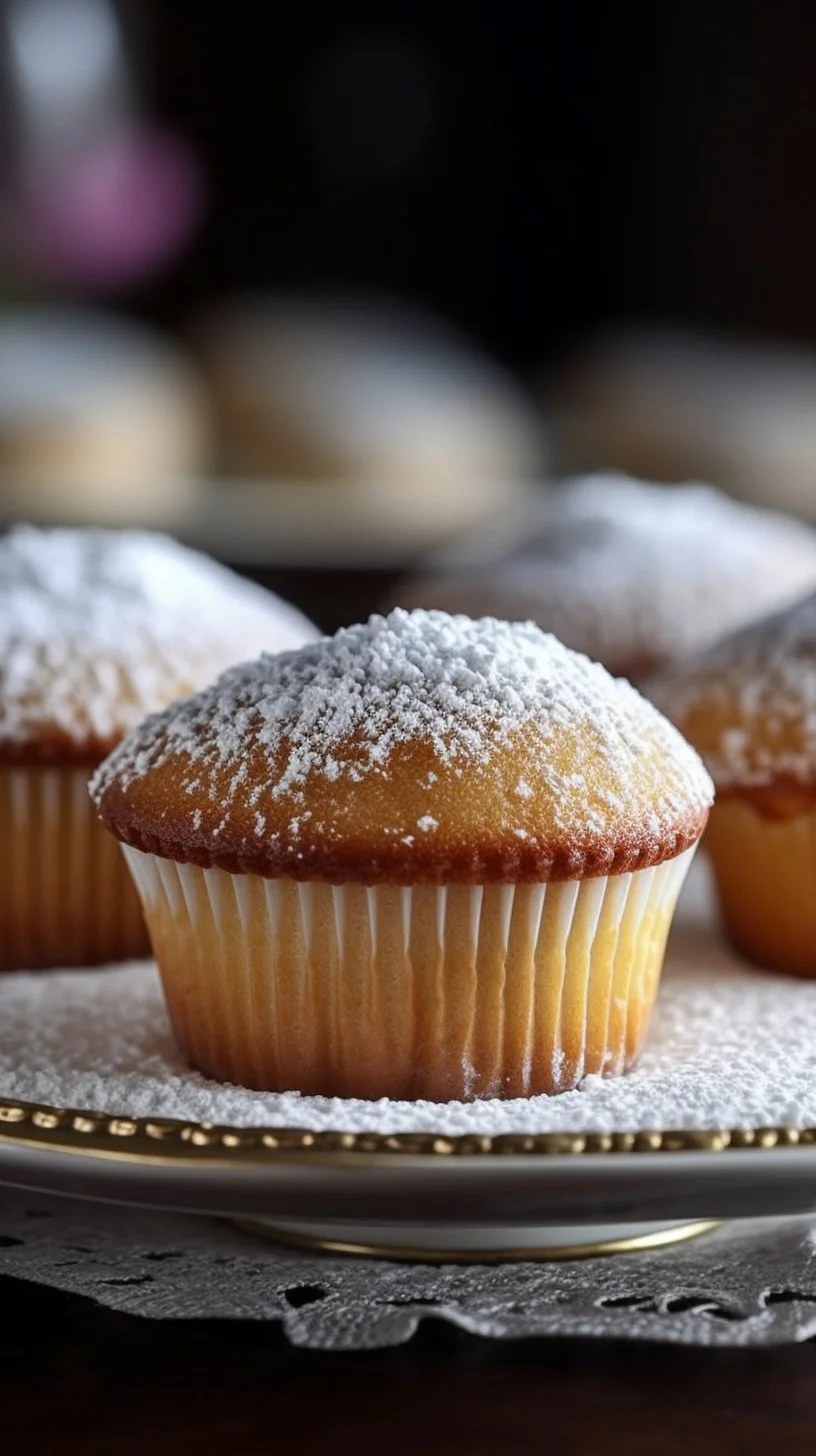 Fluffy Japanese Cotton Cheesecake Cupcakes topped with cream and berries