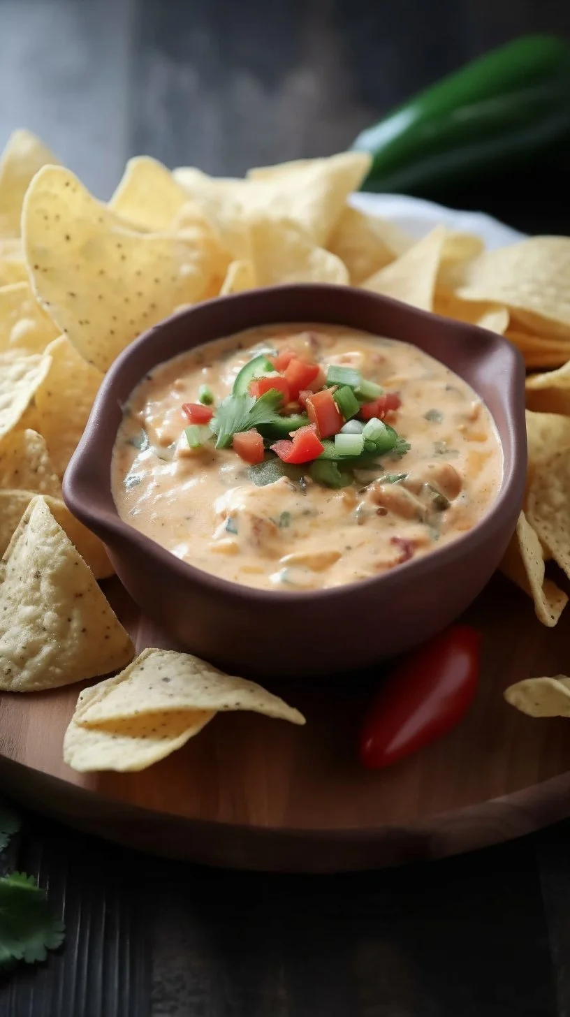 Delicious homemade melted cheese dip served in a bowl