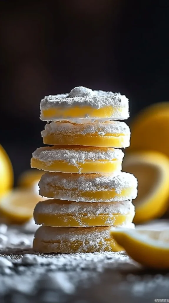 Delicious Lemon Meltaways on a plate, showcasing their soft, melt-in-your-mouth texture.