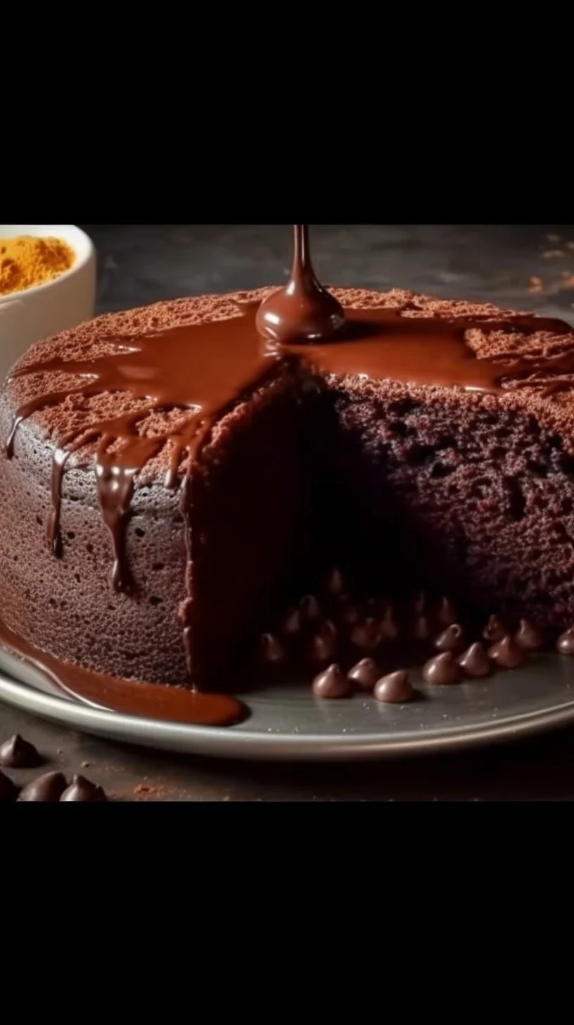 Delicious Sponge Chocolate Cake topped with rich chocolate frosting