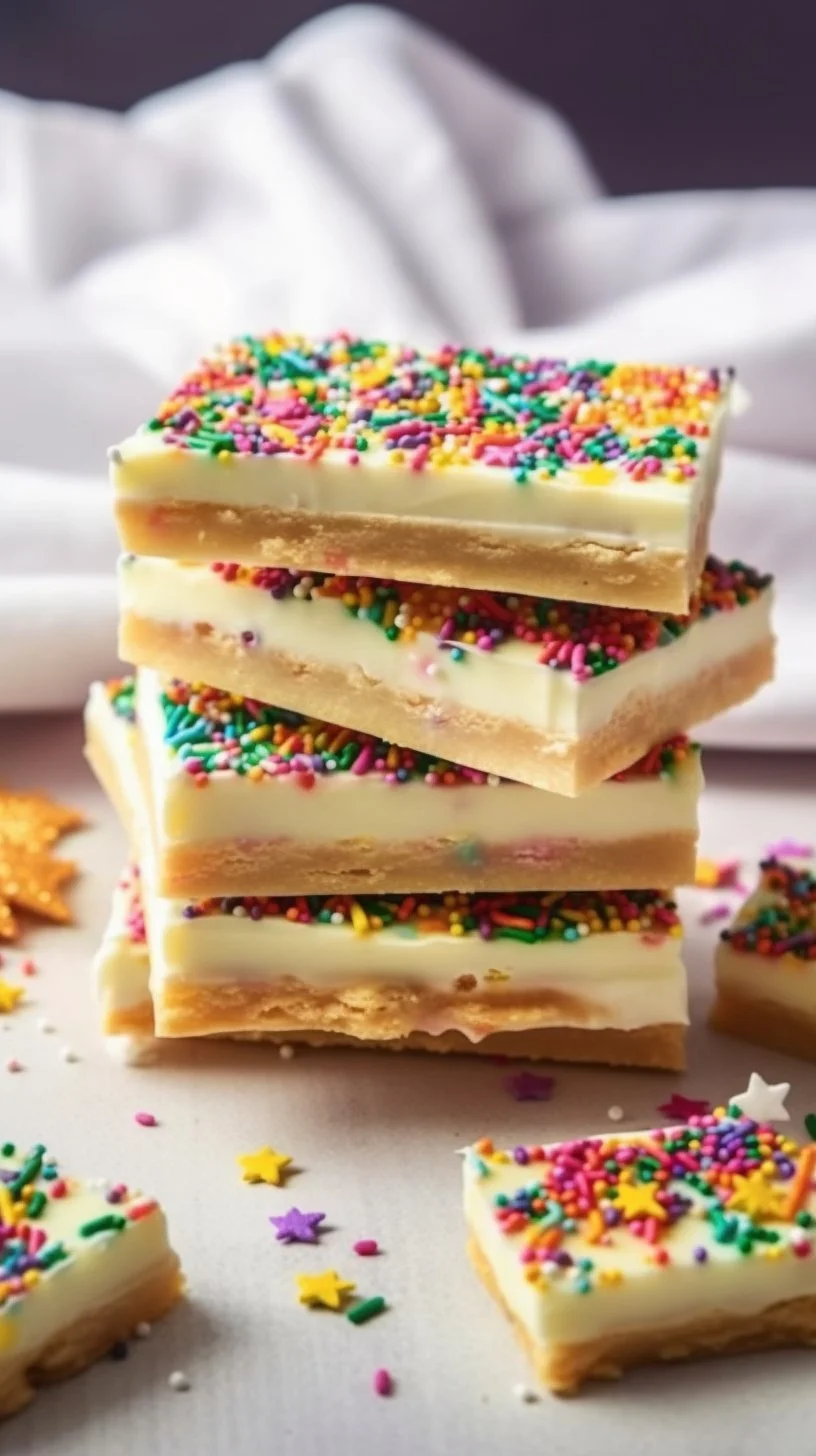 Delicious white chocolate crackers on a wooden serving tray