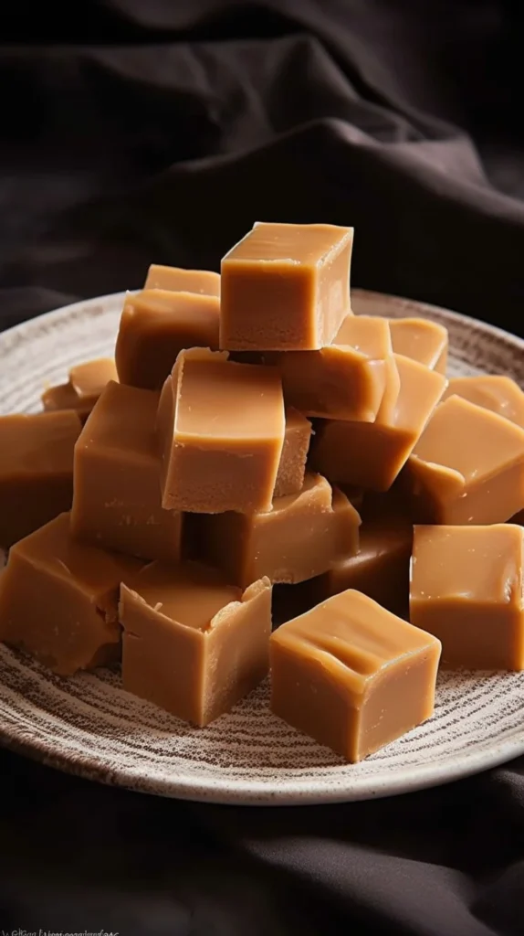 Delicious 2-ingredient peanut butter fudge ready to enjoy.