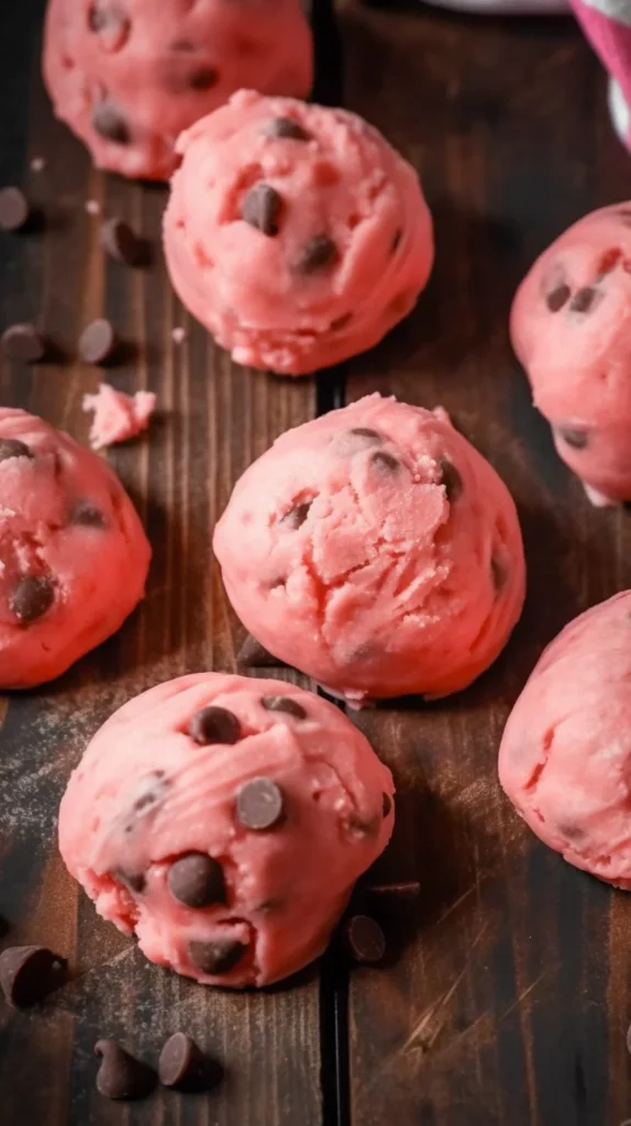 Freshly baked cherry chocolate chip cookies on a cooling rack