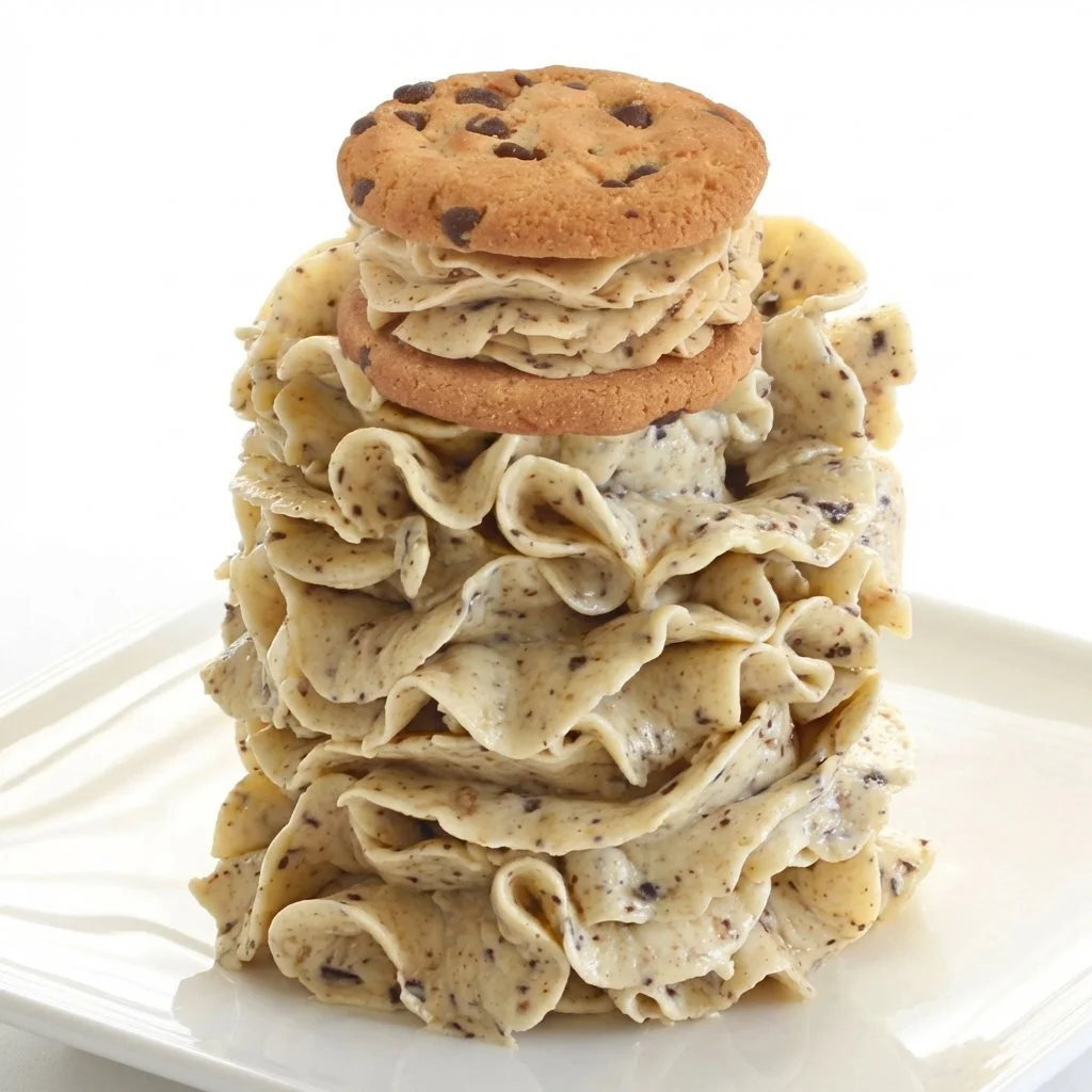 Chocolate Chip Cookie Buttercream in a decorative bowl