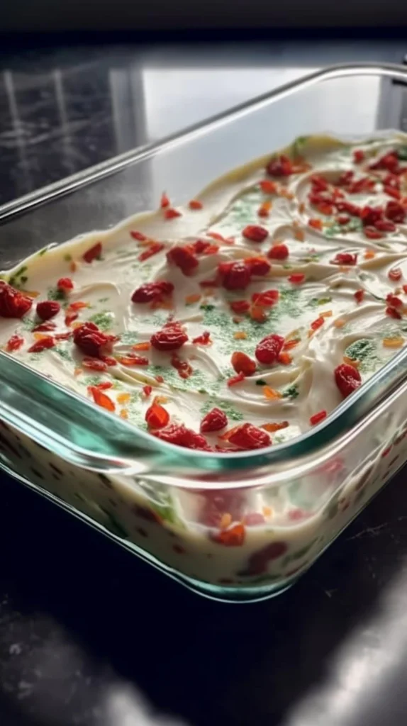 Delicious creamy cheddar bacon spread in a bowl with crackers