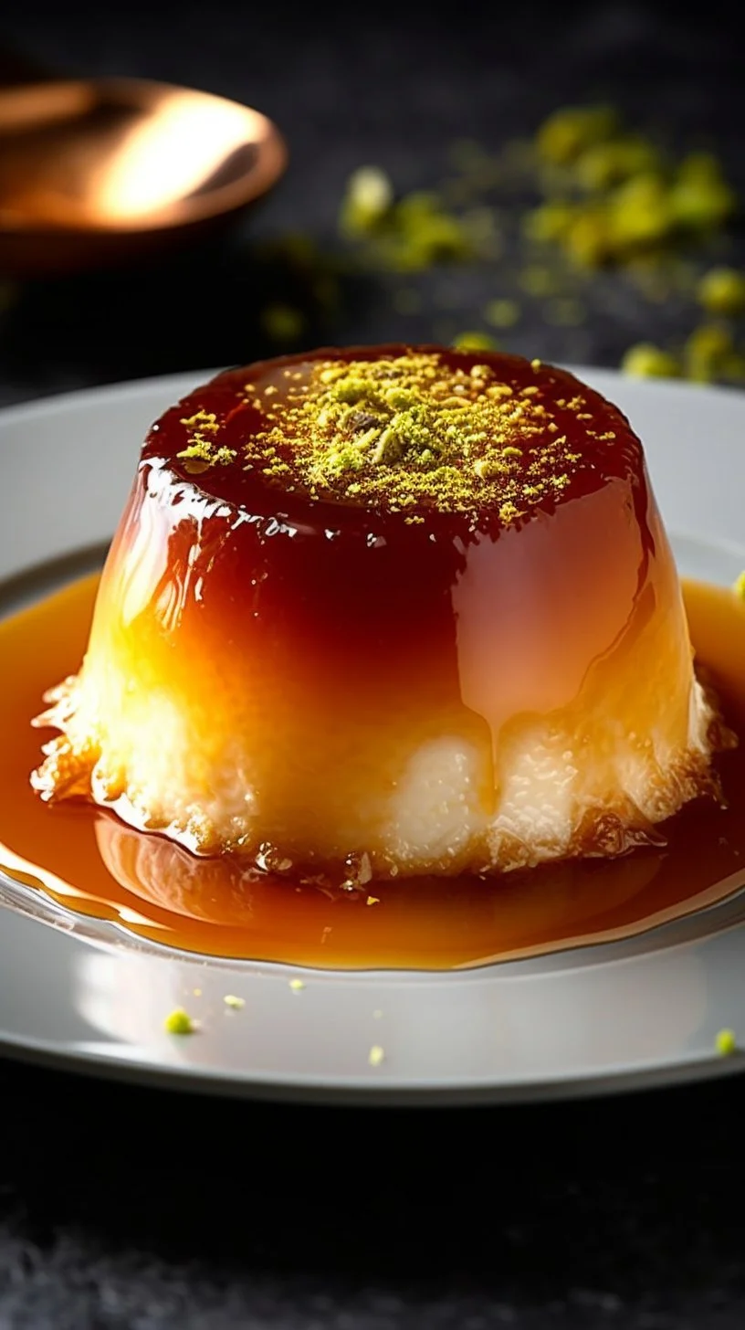 Kadayif Pudding served in a bowl, showcasing its crispy layers and creamy filling.