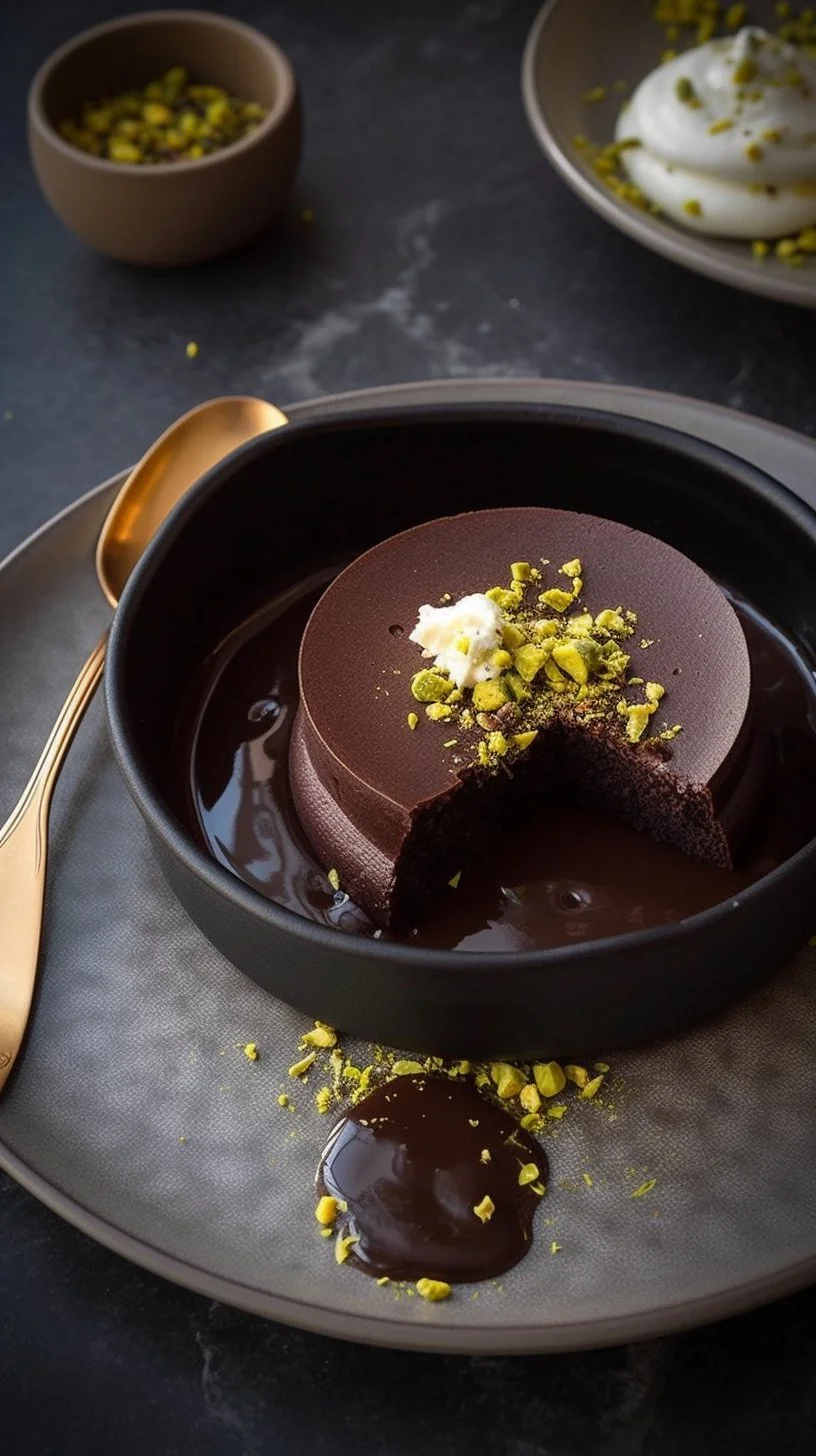 Delicious Mexican chocolate pots de crème in elegant dishes