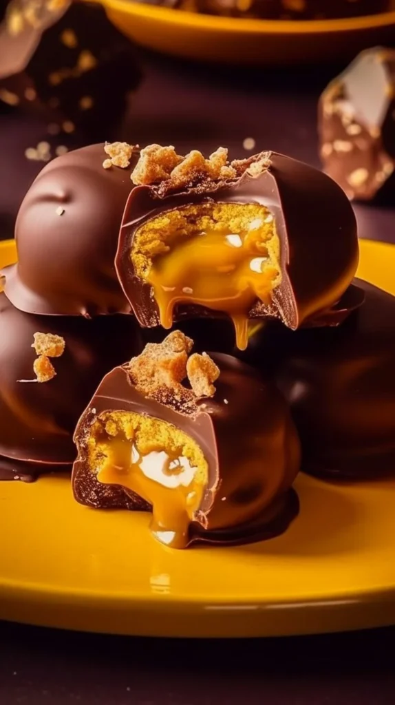 Delicious No-Bake Butterfinger Treats ready to enjoy as a sweet dessert.
