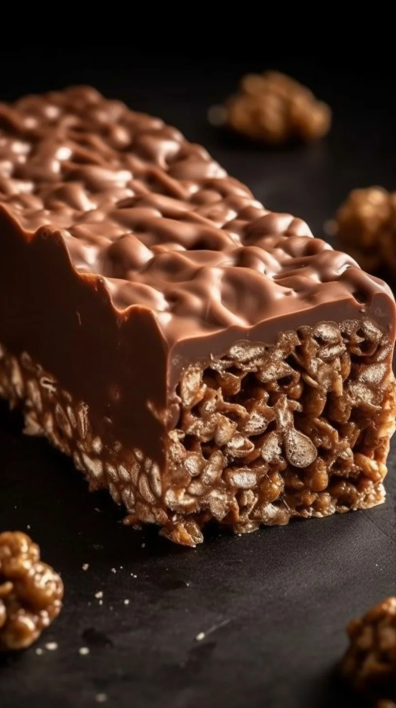 No bake homemade crunch bars with chocolate and crispy rice ingredients