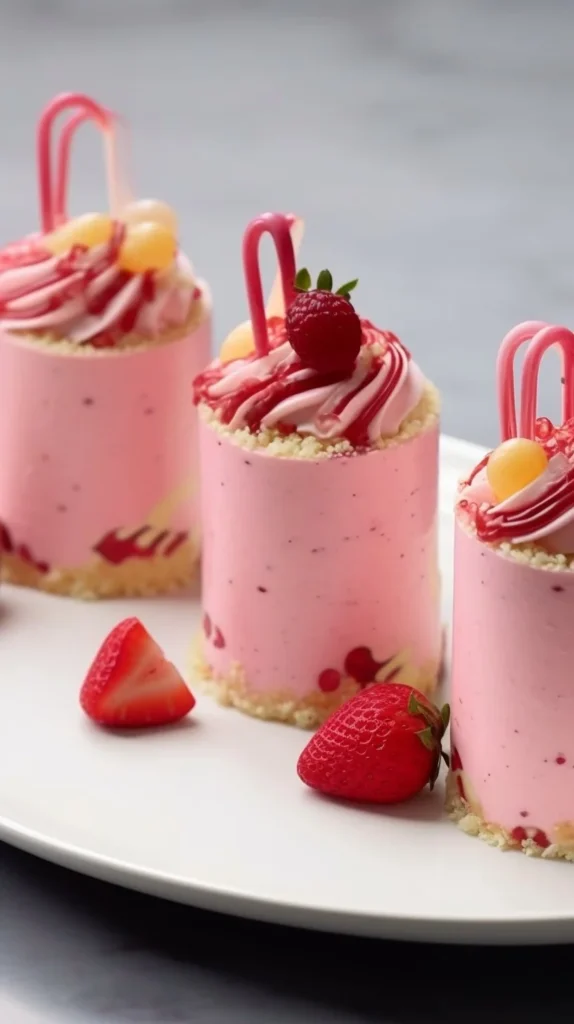 Delicious raspberry mousse dessert topped with fresh raspberries
