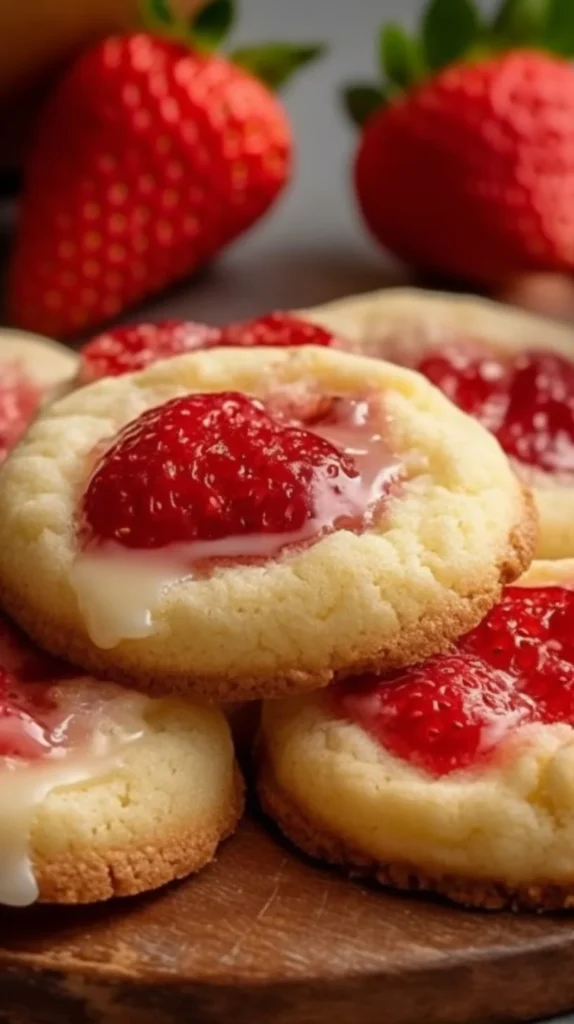 Delicious homemade strawberry cheesecake cookie dough ready to enjoy.
