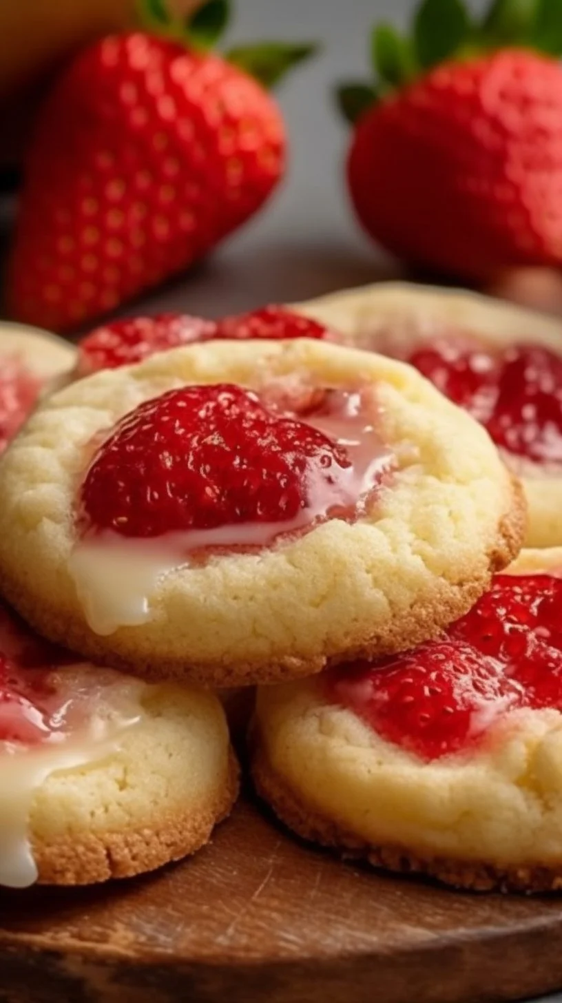 Delicious homemade strawberry cheesecake cookie dough ready to enjoy.