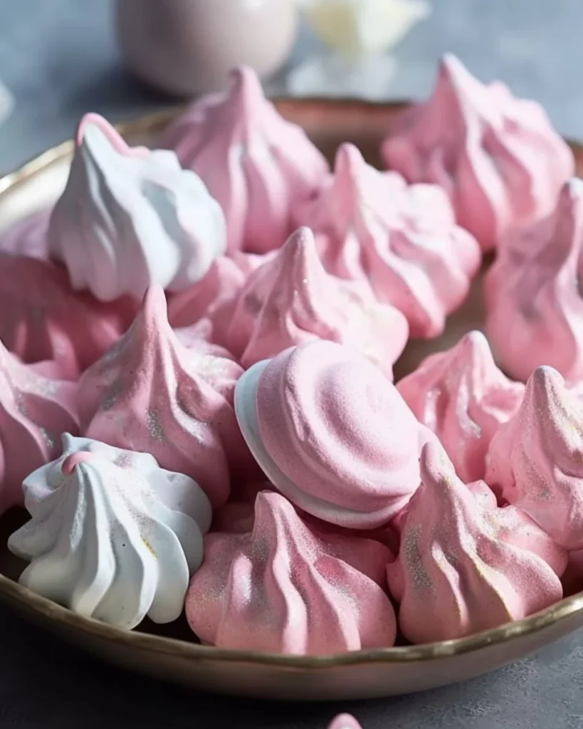 Colorful sugar-free Kool Aid meringue cookies on a plate