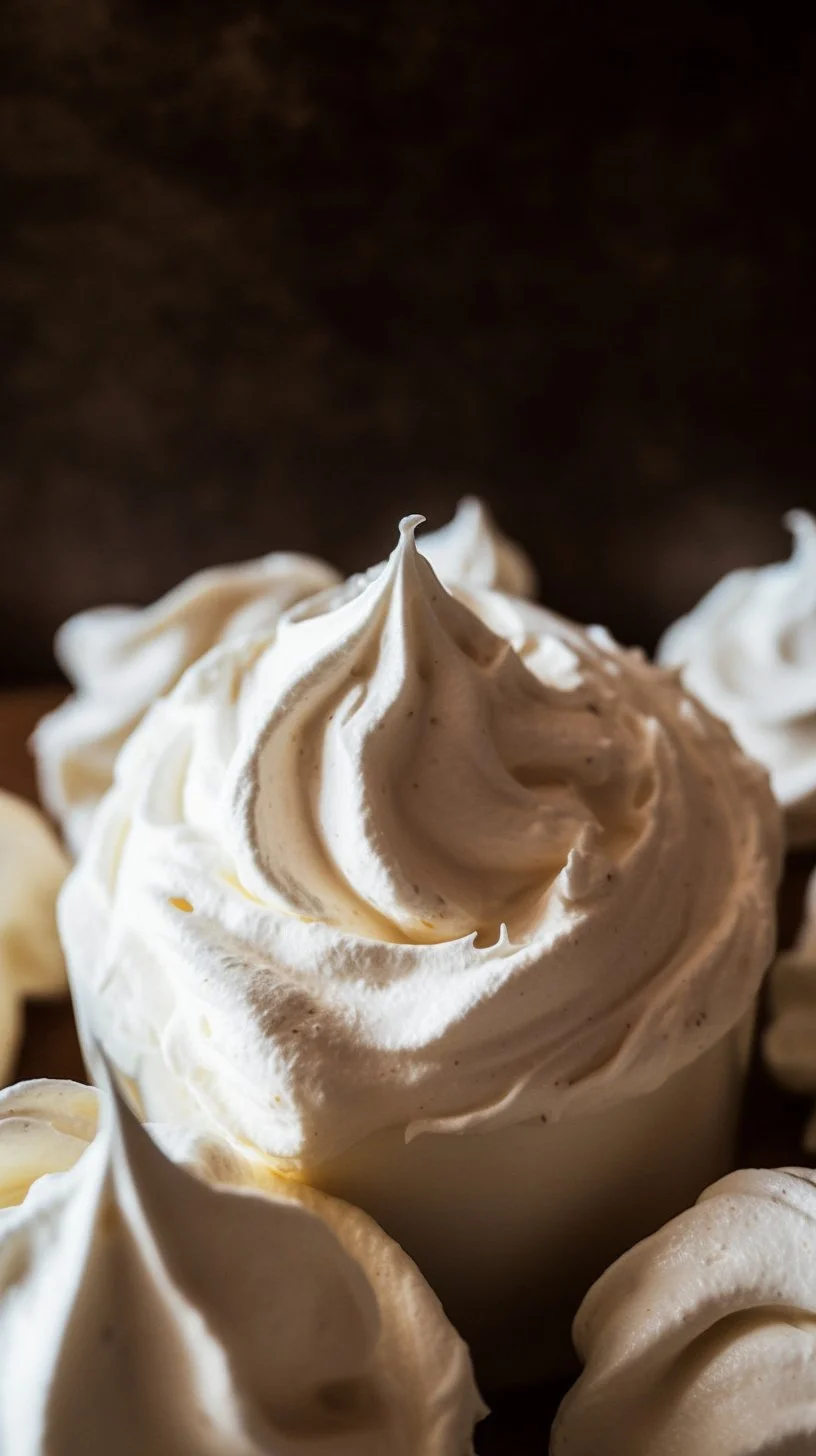 Vegan Italian Meringue Buttercream showcased on a cake with decorative toppings