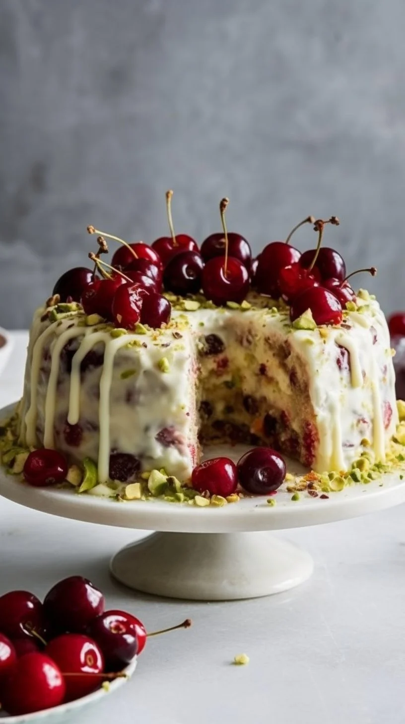 Delicious White Christmas Trifle dessert topped with festive decorations