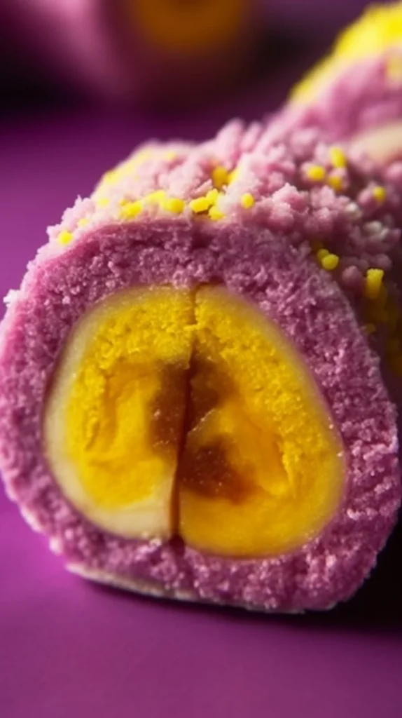Delicious homemade Banana Mochi dessert with a chewy texture and banana flavor