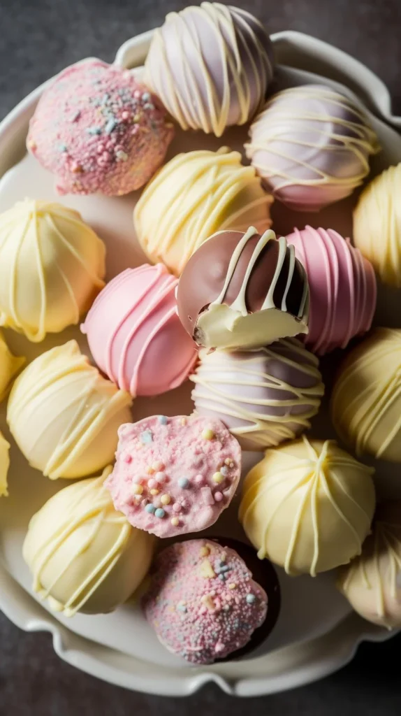 Banana pudding truffles with creamy filling and crushed vanilla wafers