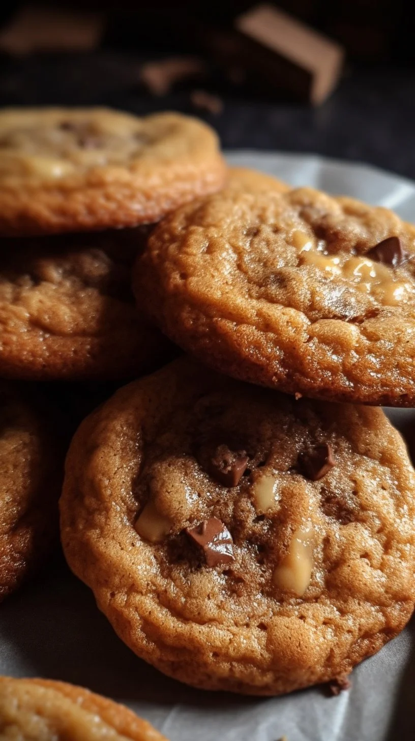 Deliciously chewy banana bread cookies fresh out of the oven