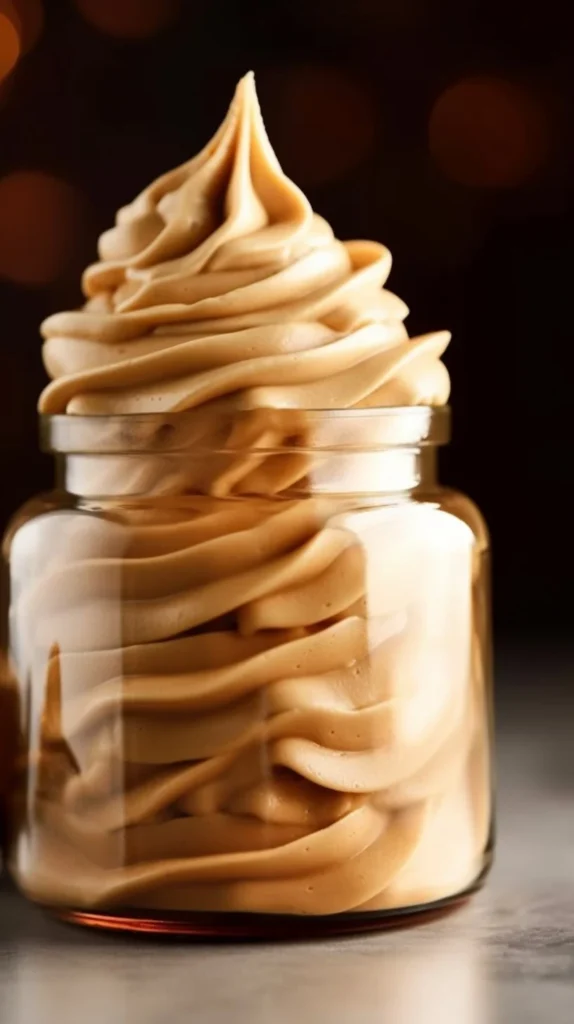 Delicious coffee frosting spread on a chocolate cupcake.
