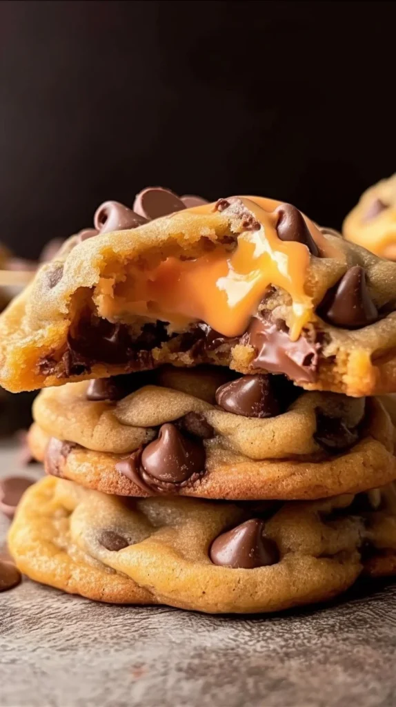 Delicious Creme Egg Cookies with gooey chocolate filling for Easter treat
